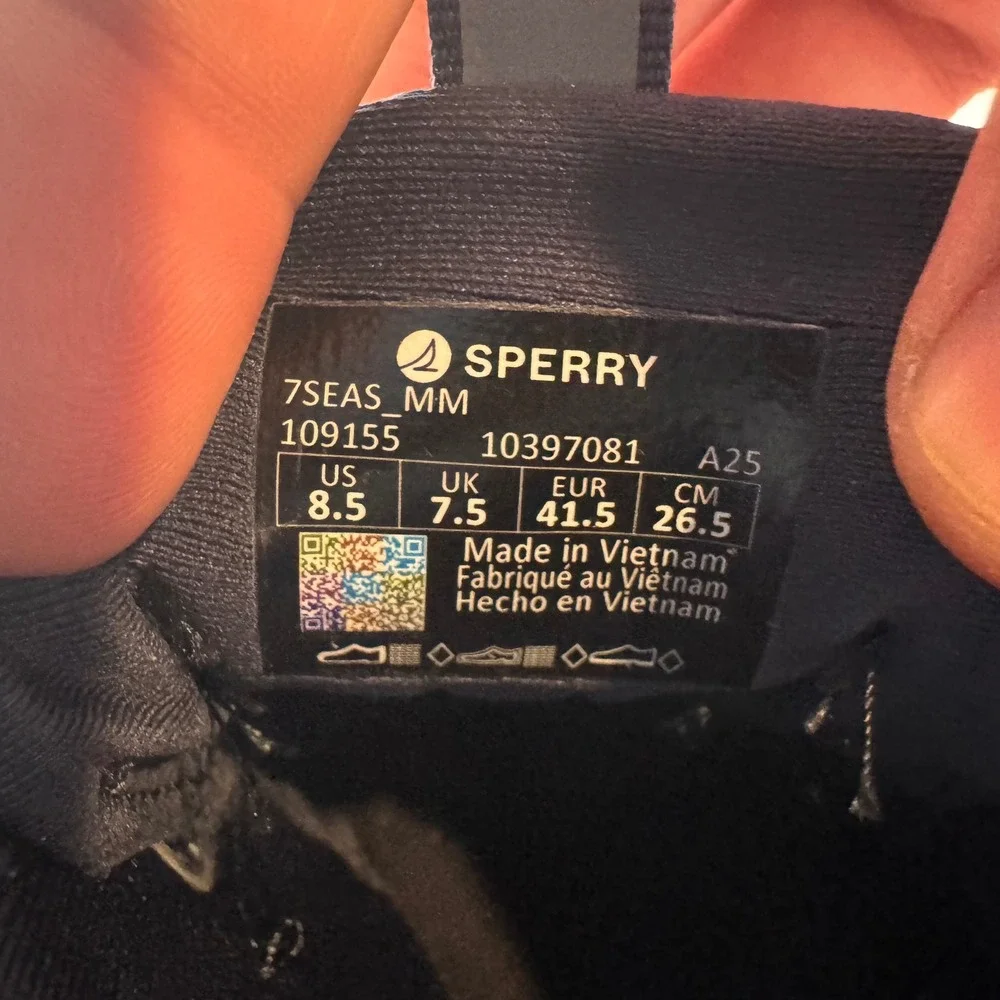 Sperry 7 Seas 3-Eye Mens Navy Blue Mesh Boat Shoe Sneaker 8.5 109155